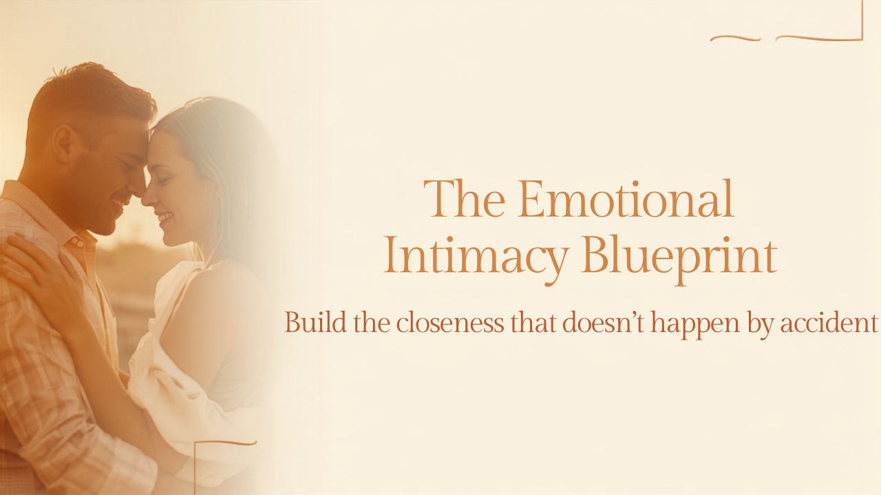 The Emotional Intimacy Blueprint guide cover, building closeness in a relationship