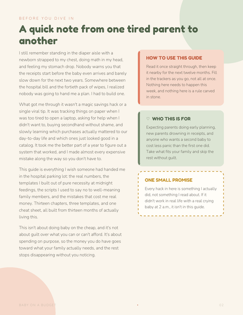Baby on a Budget: The Honest First-Year Plan
